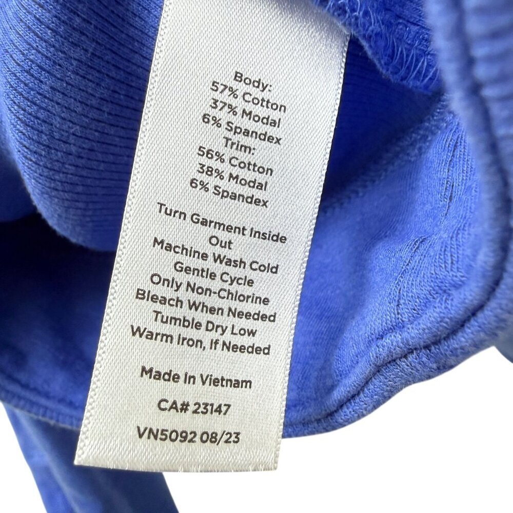 Talbots French Terry Jacket Womens Plus Size 2X Blue Full Zip Sweatshirt - Picture 11 of 11